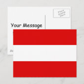 Österreichische Flagge Postkarte (Vorne/Hinten)