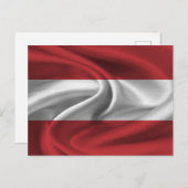 Österreichische Flagge Postkarte (Vorne/Hinten)