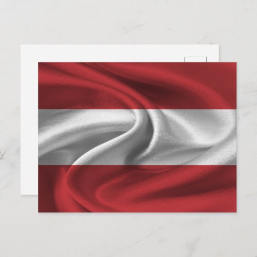 Österreichische Flagge Postkarte (Vorne/Hinten)