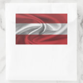 Österreichische Flagge Rechteckiger Aufkleber (Tasche)