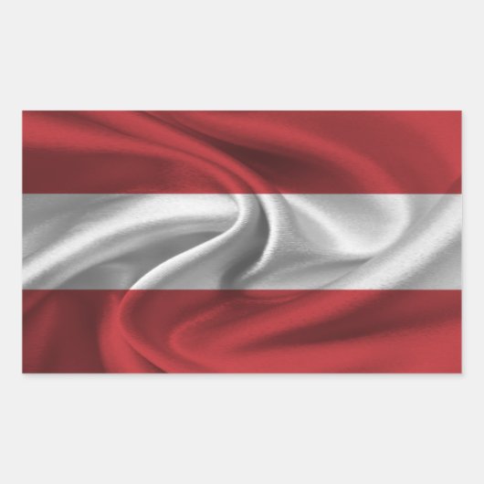 Österreichische Flagge Rechteckiger Aufkleber (Vorderseite)