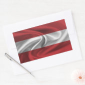 Österreichische Flagge Rechteckiger Aufkleber (Umschlag)