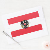 Österreichische Flagge Rechteckiger Aufkleber (Umschlag)