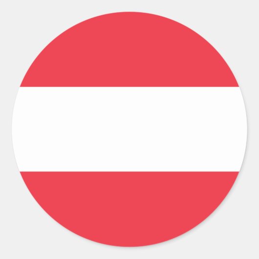Österreichische Flagge Runder Aufkleber (Vorderseite)