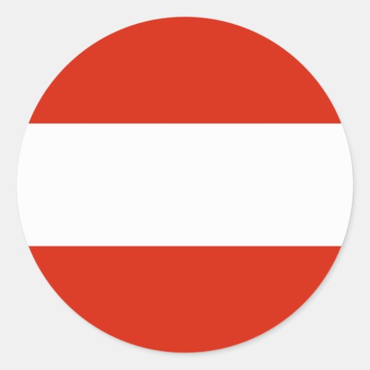 Österreichische Flagge Runder Aufkleber (Vorderseite)