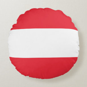 Österreichische Flagge Rundes Kissen