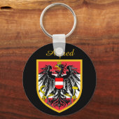 Österreichische Flagge Schlüsselanhänger (Vorderseite)