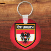 Österreichische Flagge Schlüsselanhänger (Vorderseite)