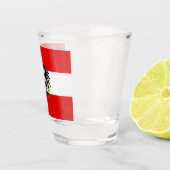Österreichische Flagge Schnapsglas (Rechts)