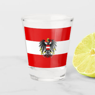 Österreichische Flagge Schnapsglas