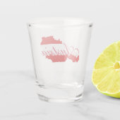 Österreichische Flagge Schnapsglas (Rückseite)
