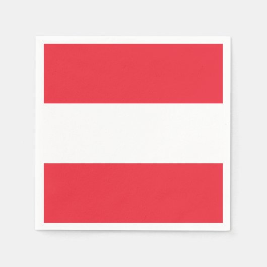 Österreichische Flagge Serviette (Vorderseite)