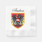 Österreichische Flagge Serviette (Vorderseite)