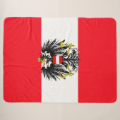 Österreichische Flagge Sherpadecke (Vorderseite (Horizontal))
