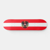 Österreichische Flagge Skateboard (Horizontal)