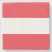 Österreichische Flagge Steinuntersetzer (Vorderseite)