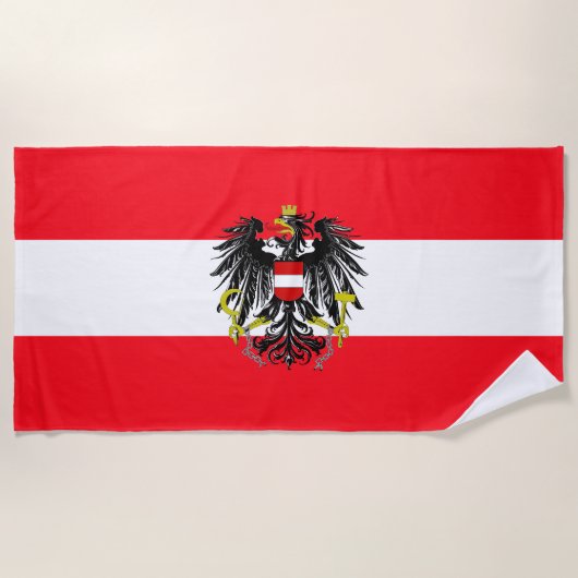 Österreichische Flagge Strandtuch (Vorderseite)