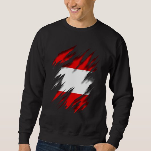 Österreichische Flagge Sweatshirt (Vorderseite)
