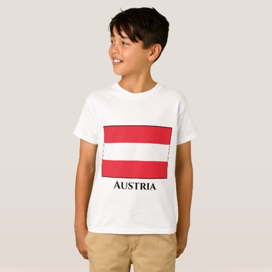 Österreichische Flagge T-Shirt (Vorne ganz)