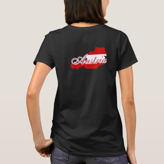 Österreichische Flagge T-Shirt (Rückseite)