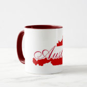 Österreichische Flagge Tasse (Vorderseite Links)