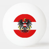 Österreichische Flagge Tischtennisball (Rückseite)