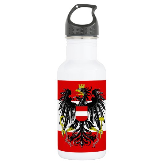 Österreichische Flagge Trinkflasche (Vorderseite)