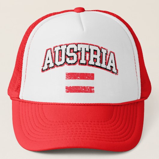 Österreichische Flagge Truckerkappe (Vorderseite)