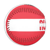 Österreichische Flagge und Wappen Patriotischer Ba Baseball (Vorderseite Links)