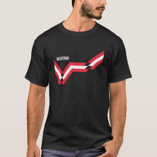Österreichische Flagge Vintag österreichisches Kul T-Shirt