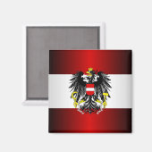Österreichische Flagge & Waffen Magnet (Vorderseite/Rückseite)