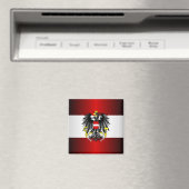 Österreichische Flagge & Waffen Magnet (In Situ (Geschirrspüler))