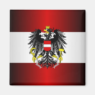 Österreichische Flagge & Waffen Magnet