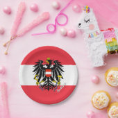 Österreichische Flaggen-Teller, Party, Sport, Öste Pappteller (Party)