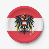 Österreichische Flaggen-Teller, Party, Sport, Öste Pappteller (Vorderseite)