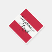 Österreichische Flaggenfarben Hochzeit Serviette (Ecke)