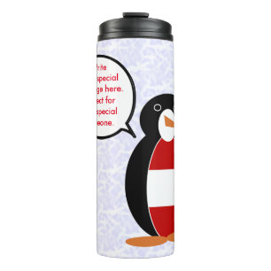 Österreichische Flaggenfeiertag Frau Pinguin Sprec Thermosbecher