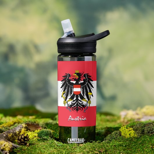 Österreichische Flasche, patriotische österreichis Trinkflasche (Außenbereich)