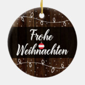 Österreichische frohe Weihnachten Frohe Keramik Ornament (Hinten)