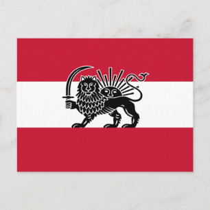 Österreichische iranische Löwe und Sonne-Erbeflagg Postkarte