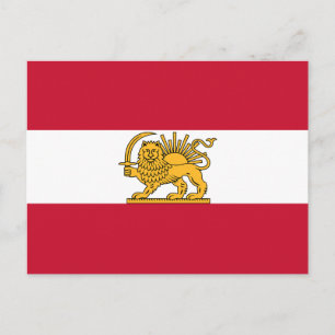 Österreichische iranische Löwe und Sonne-Erbeflagg Postkarte
