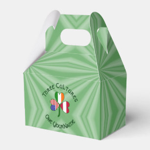 Österreichische irisch-amerikanische Shamrock-Flag Geschenkschachtel