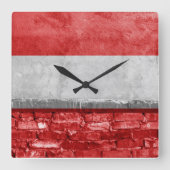 Österreichische Mauer Quadratische Wanduhr (Vorderseite)