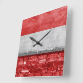 Österreichische Mauer Quadratische Wanduhr (Winkel)