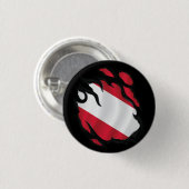 Österreichische Rippenflagge Button (Vorne & Hinten)
