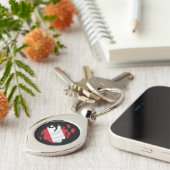 Österreichische Rippenflagge Schlüsselanhänger (Seite)