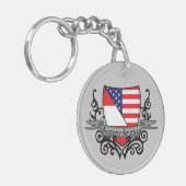 Österreichische Schildflagge Schlüsselanhänger (Vorderseite links)