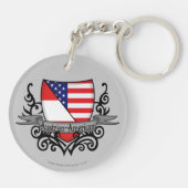 Österreichische Schildflagge Schlüsselanhänger (Rückseite)