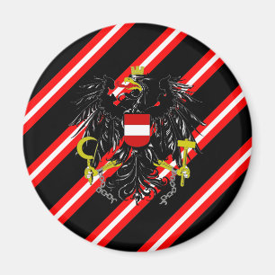 Österreichische Streifenflagge Magnet