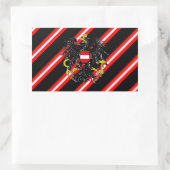 Österreichische Streifenflagge Rechteckiger Aufkleber (Tasche)